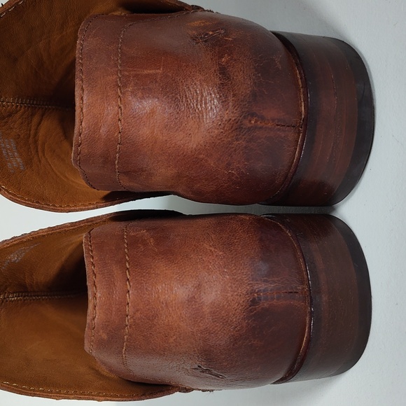 Frye Elyssa Leather Booties in Cognac 8.5 - Picture 6 of 15